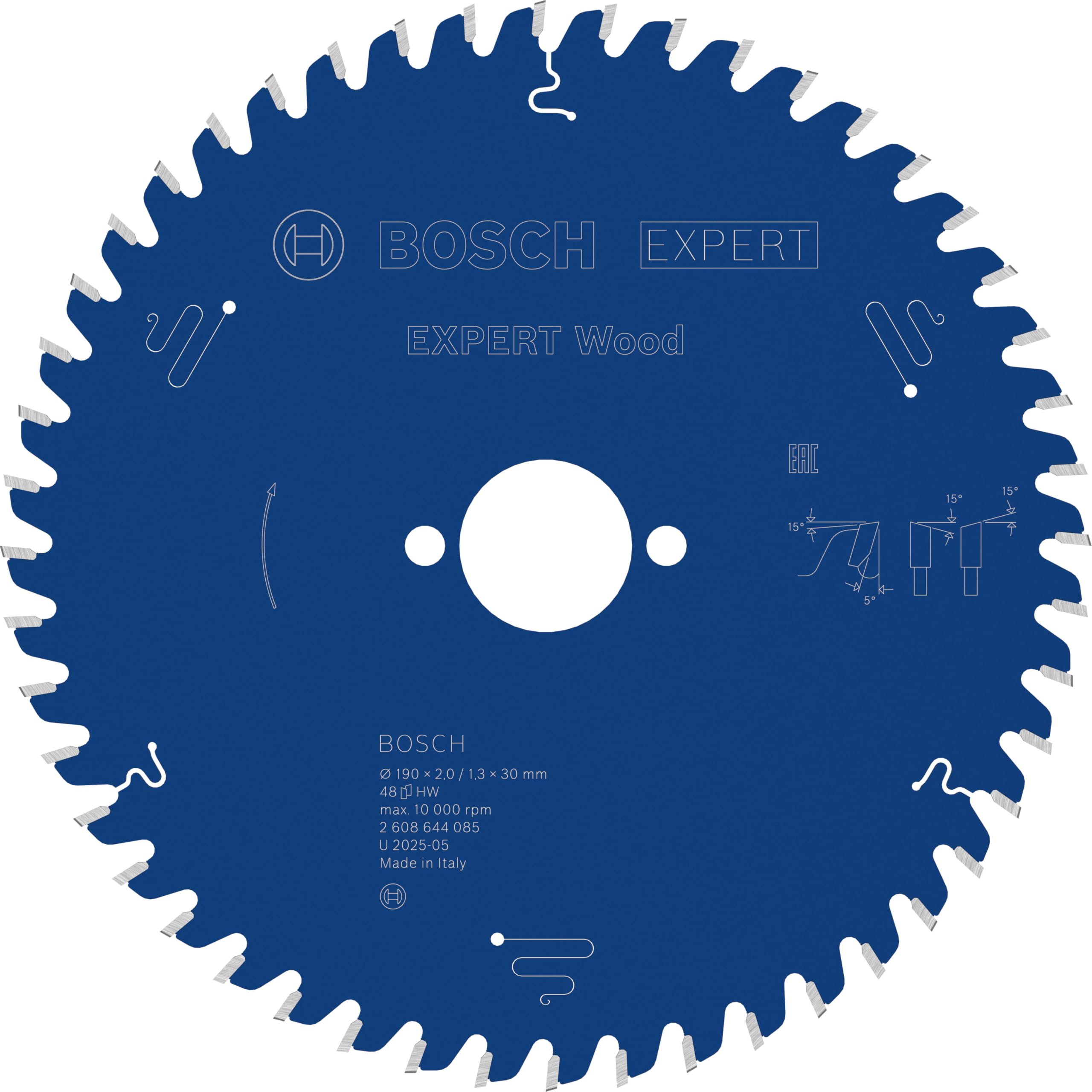 Bosch 1x EXPERT Wood Corded Circular Saw Blade for Table Saw (for Softwood, Hardwood, Ø mm, Professional Accessory Table Corded Circular Saw)