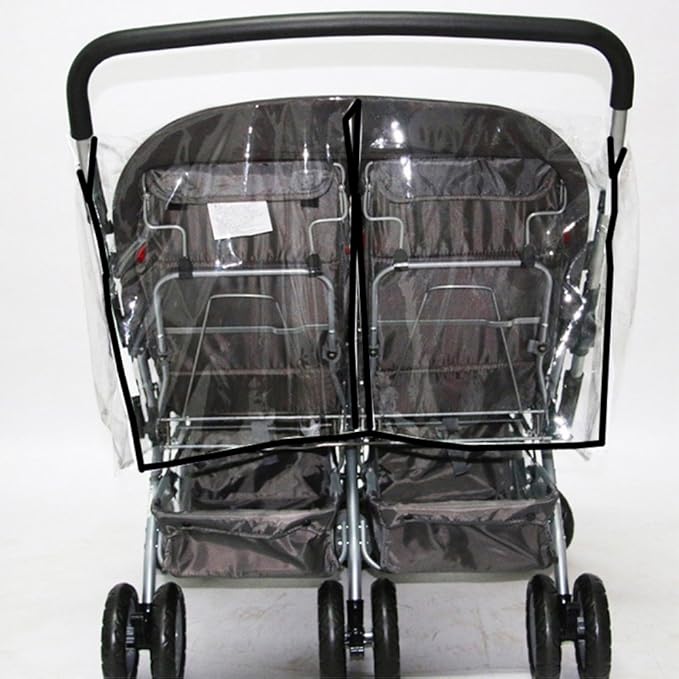 double pushchair rain cover