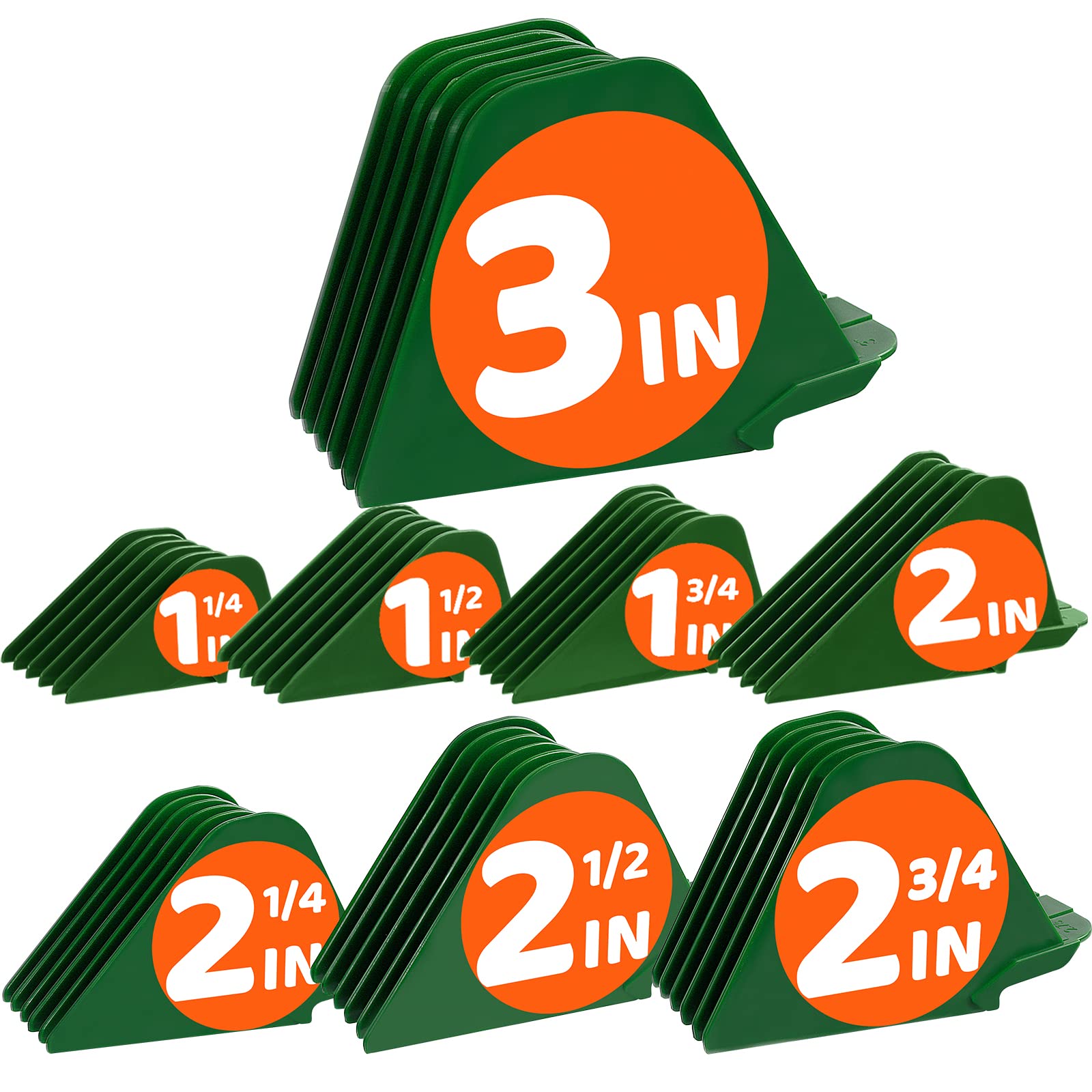 Photo 1 of AFANSO Hair Clipper Guards, Extra Long 3 Inch, 8pcs Green - Compatible with Most Wahl Full Size Hair Clippers, Large Guide Comb Set 3', 2.75', 2.5', 2.25", 2", 1.75", 1.5", 1.25"