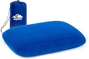 tuphen Camping Pillow Memory Foam Travel Pillow for Sleeping Backpacking Pillows Airplane Travel Hammock Beach Breathable Lightweight