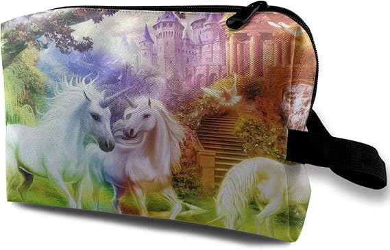Amazon.com: Travel Makeup Cosmetic Bag Brush Pouch Rainbow ...