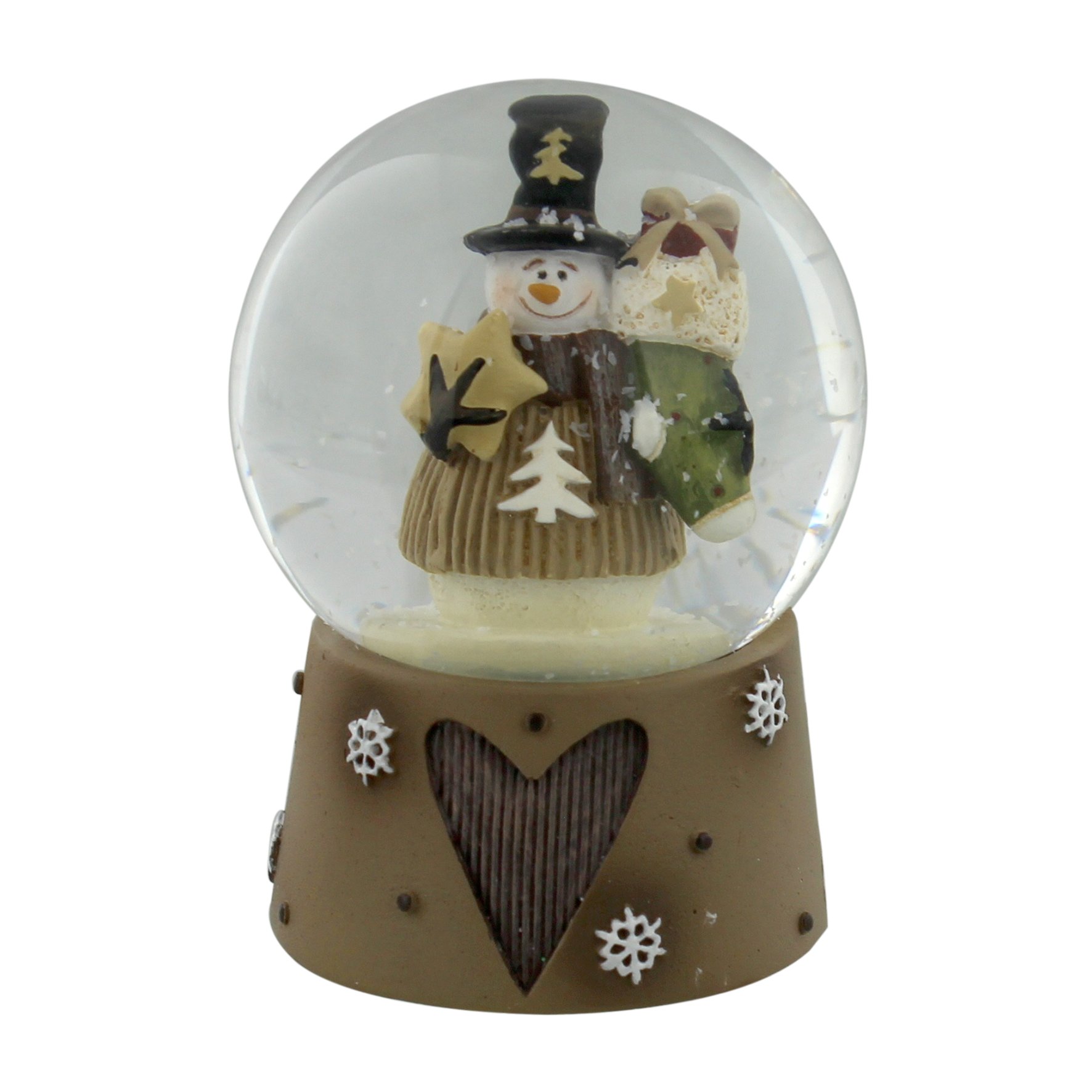 Widdop and Co Snowman with Sack Snow dome Snow globe Ornament Table Decoration