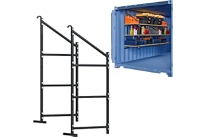 Noliven 2 PCS Shipping Container Shelving, 57.8” x 22” Hanging Cargo Shelving, Loads Capacity 800 Lbs Carbon Steel Universal 