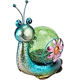 MUMTOP Solar Lantern Outdoor Waterproof LED Solar Lights Snail Decorative Tabletop Lanterns for Patio Garden Table Decor