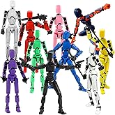 BVVLI T13 Action Figure Set, 10PCS Robot 3D Printed Toys Lucky Titan 13 Action Figure with Multiple Accessories, Dummy 13 Multi-Jointed Movable, Gifts for Boys and Girls (Assembly Completed)