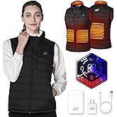 COREEDGE Heated Vest for Women,Electric Heating Vest, 5 in 1 Smart Controller with Rechargeable 10000mAh Battery