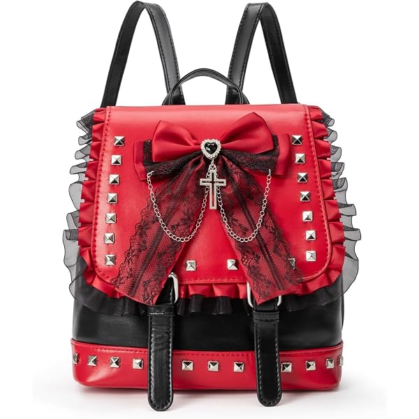 Amazon.com: AlwaySky Women Skull Backpack Rivet Studded  display picture 2