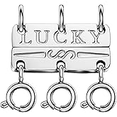Qulltk Lucky Necklace Separator for Layering Strong Magnetic Clasps, 14K Gold and Silver Multiple Necklace Clasps for Layered Look