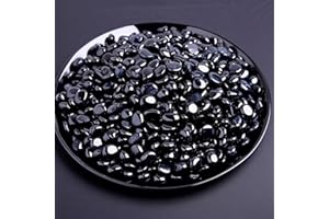 SigMntun Polished Obsidian Crystal Chips 200 Pcs - 10 oz Tumbled Stone Chips Crushed Sea Glass Stones Healing Reiki Crystal Making Home Decoration