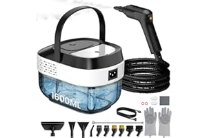 GRANARBOL 1.69Qt Steam Cleaner, 3-Level Adjustable Pressurized Steamer for cleaning, 10s Heat-Up, 2500W Handheld Steamer Cleaning for Home|Car|Tile|Floor, Multi-Surface Cleaning Machine with 22pcs Accessories