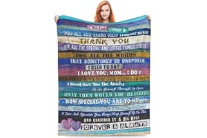 Gifts for Mom Birthday Mother's Day, to My Mom Blanket Gift from Daughter Son, Cozy Soft Flannel Bed Throws Blankets for Anni
