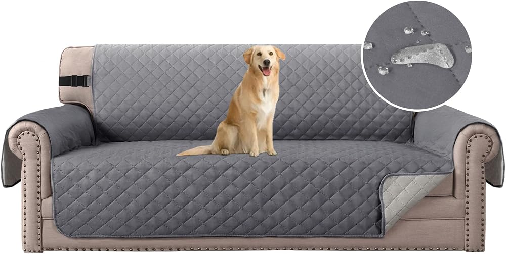 H.Versailtex Water Resistant 3 Seater Sofa Cover for Pets & Kids