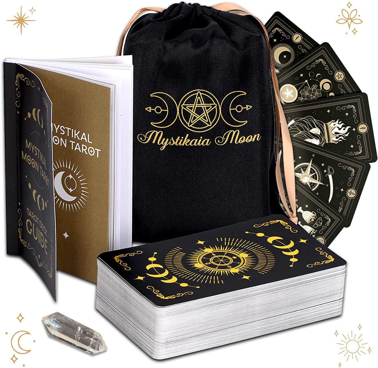 Moon Tarot Cards Set with Guide Book - 78 Original Tarot Cards Deck ...