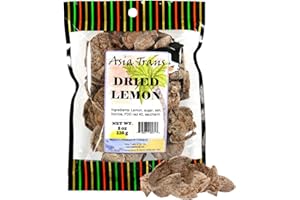 ASIA TRANS & CO. Dried Preserved Whole Lemon - Dehydrated Fruit Peel Snacks, Whole Lemon Crack Seed Slices, Li Hing Mui Preserved, Asian-Style