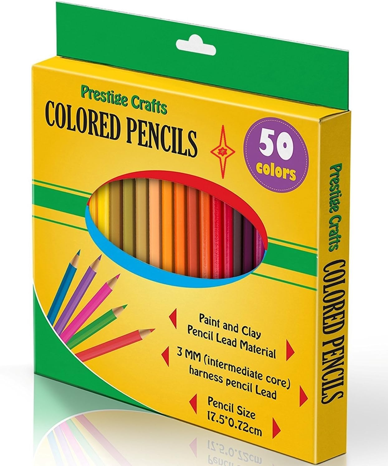 Prestige Crafts Colored Pencils Pack of 50 Assorted Colors