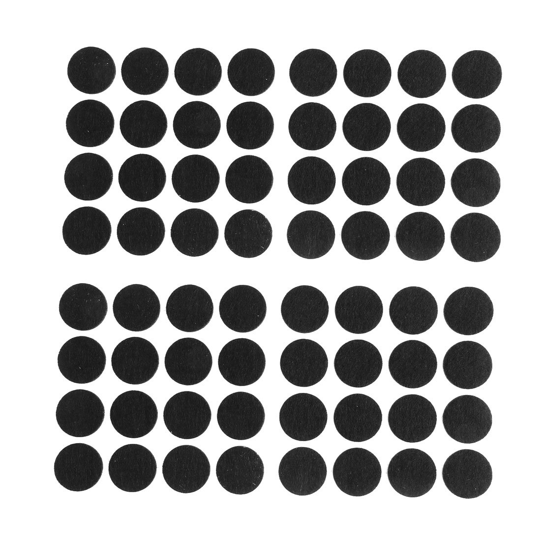 sourcing map Furniture Pads Round Self-stick Non-slip Anti-scratch Felt Pads Floors Protector 18mm Diameter 64pcs Black