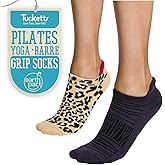 Tucketts Crew Closed Toes Non-Slip Grip Socks - Anti Skid Yoga, Barre, Pilates, Home & Leisure, Pedicure