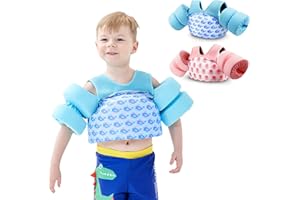 COVACURE Toddler Swim Vest - Swim Float for Girls and Boys 22-66lbs, Toddler Floaties for Child Learn Swiming Training, Infant Safety Swim Aid Jacket for 2-8 Years Old