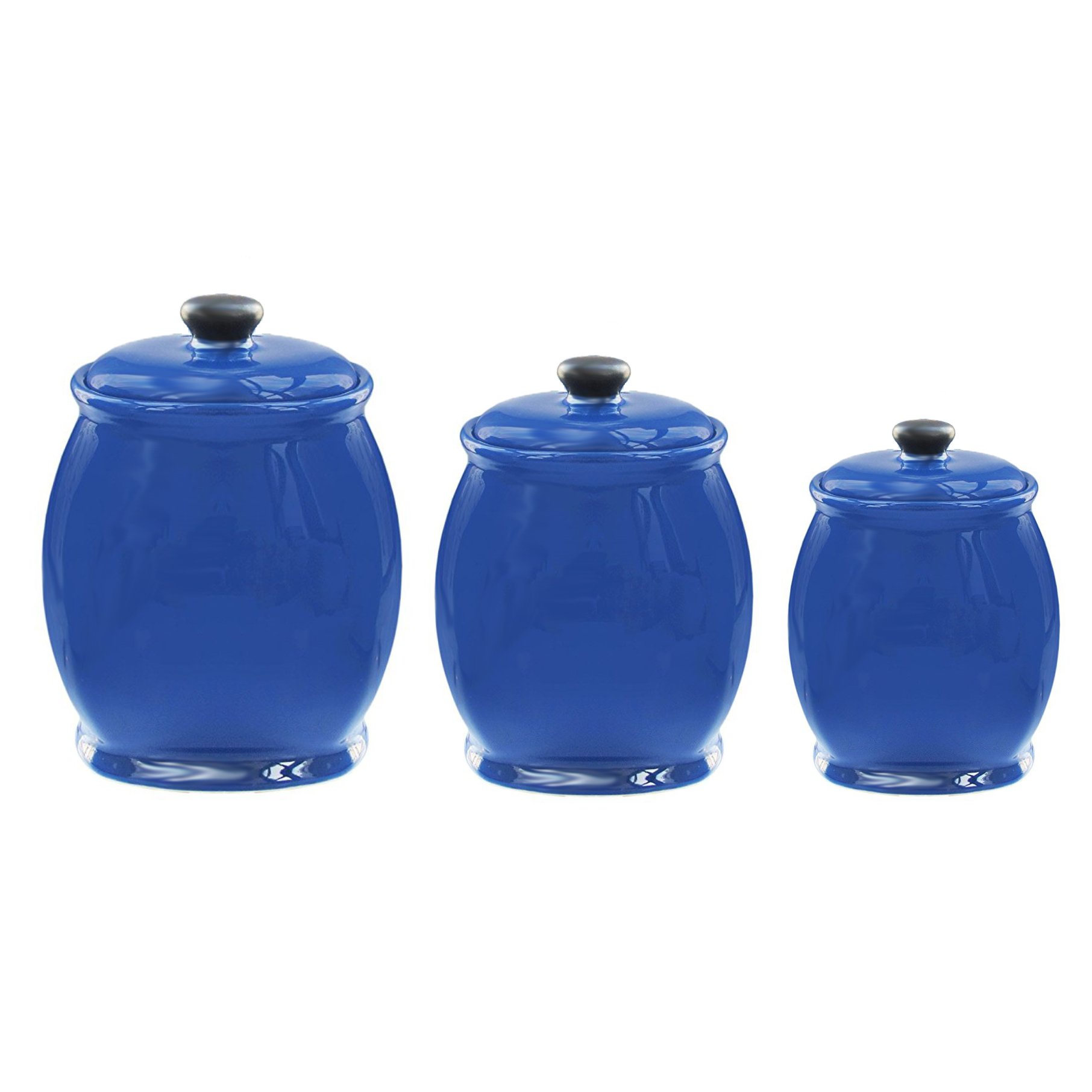 American Atelier Canister Set 3Piece Ceramic Jars Chic Design With