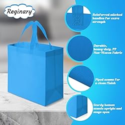 Reginary Reusable Totes Bags - 100 Pcs Non Woven