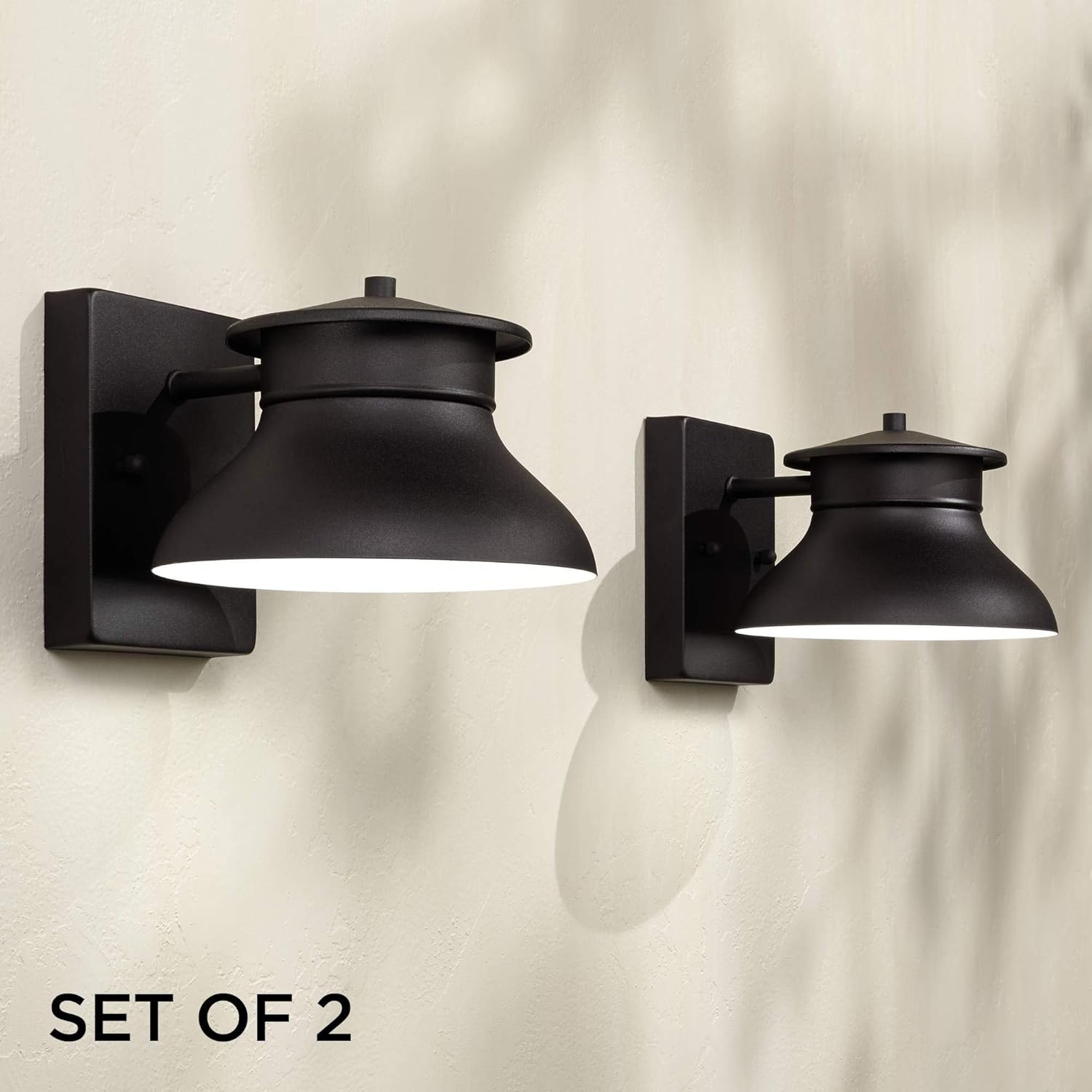 Danbury Modern Outdoor Wall Light Fixtures Set of 2 LED