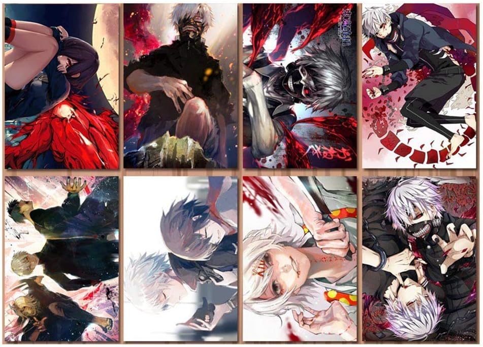 Huangzhiping A Set Of 8 Pcs 42*29cm Tokyo Ghoul Kaneki Ken poster Anime peripheral Home Decoration