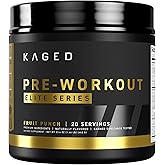 Kaged Pre Workout Elite Powder | Fruit Punch | Pre-Workout with Creatine, Beta Alanine, L-Citrulline, BCAAs | 388 mg Organic Caffeine | Pre Supplements for Men & Women | 20 Servings