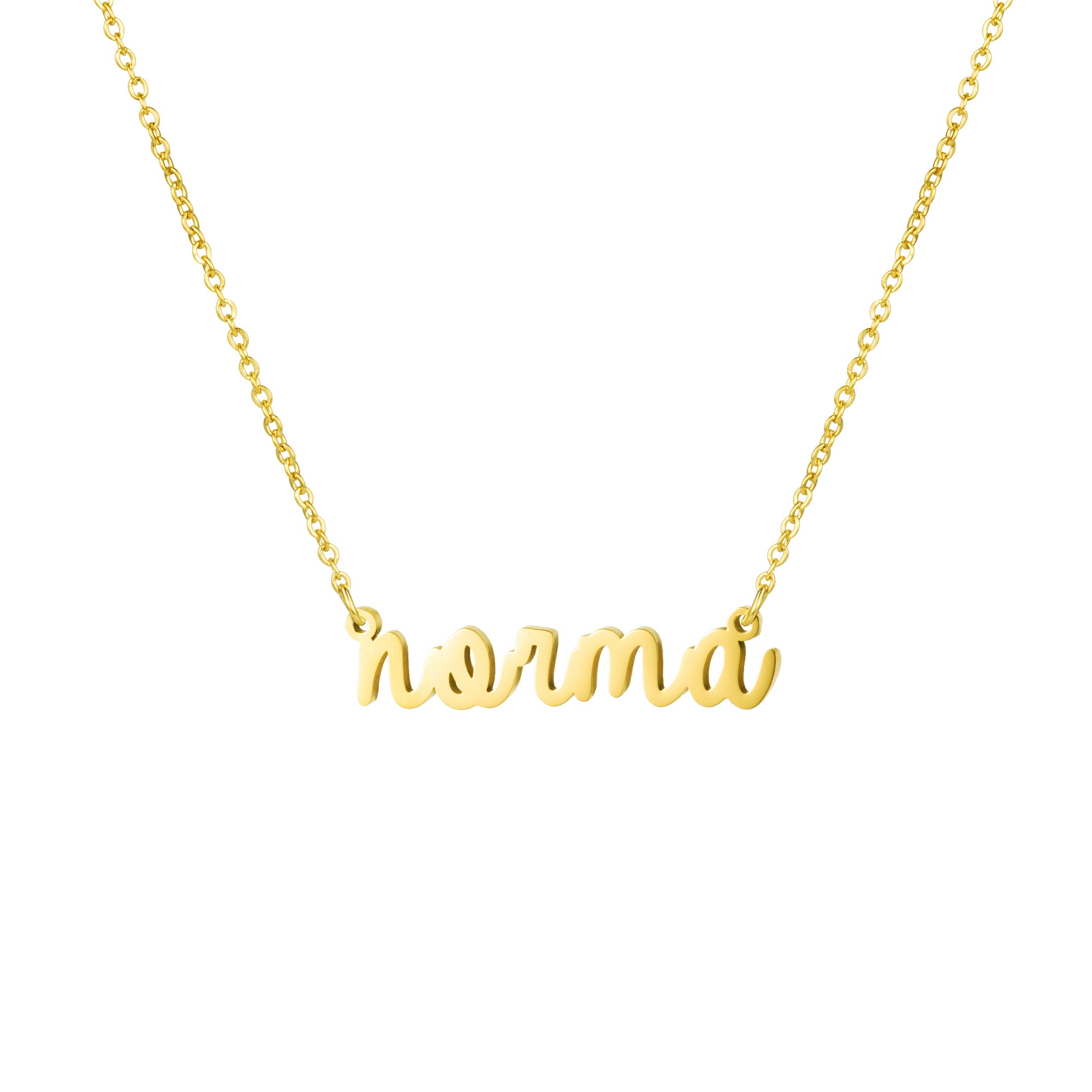 Awegift Personalized Name Necklace 18K Gold Plated New Mom Bridesmaid Gift Jewelry for Women
