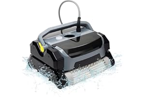 DAS PERFEKTE WERKZEUG Fully Automatic Robot Swimming Pool Vacuum Cleaner, with Wall-Climbing Function, 360 Degree Kink Free Patented Technology, Swimming Pool Cleaning Robot, Large Filter Installed On The Top,56 Ft