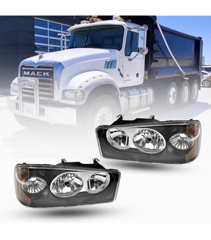 Halogen Headlight Set For 1991-2007 Mack CL Left & Right W/ Bulb - Foto 4
