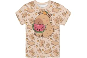 Xhuibop Kids Tshirts Girls Boys 3-16 Years Summer Clothes for Teens Loose Fitting Tops