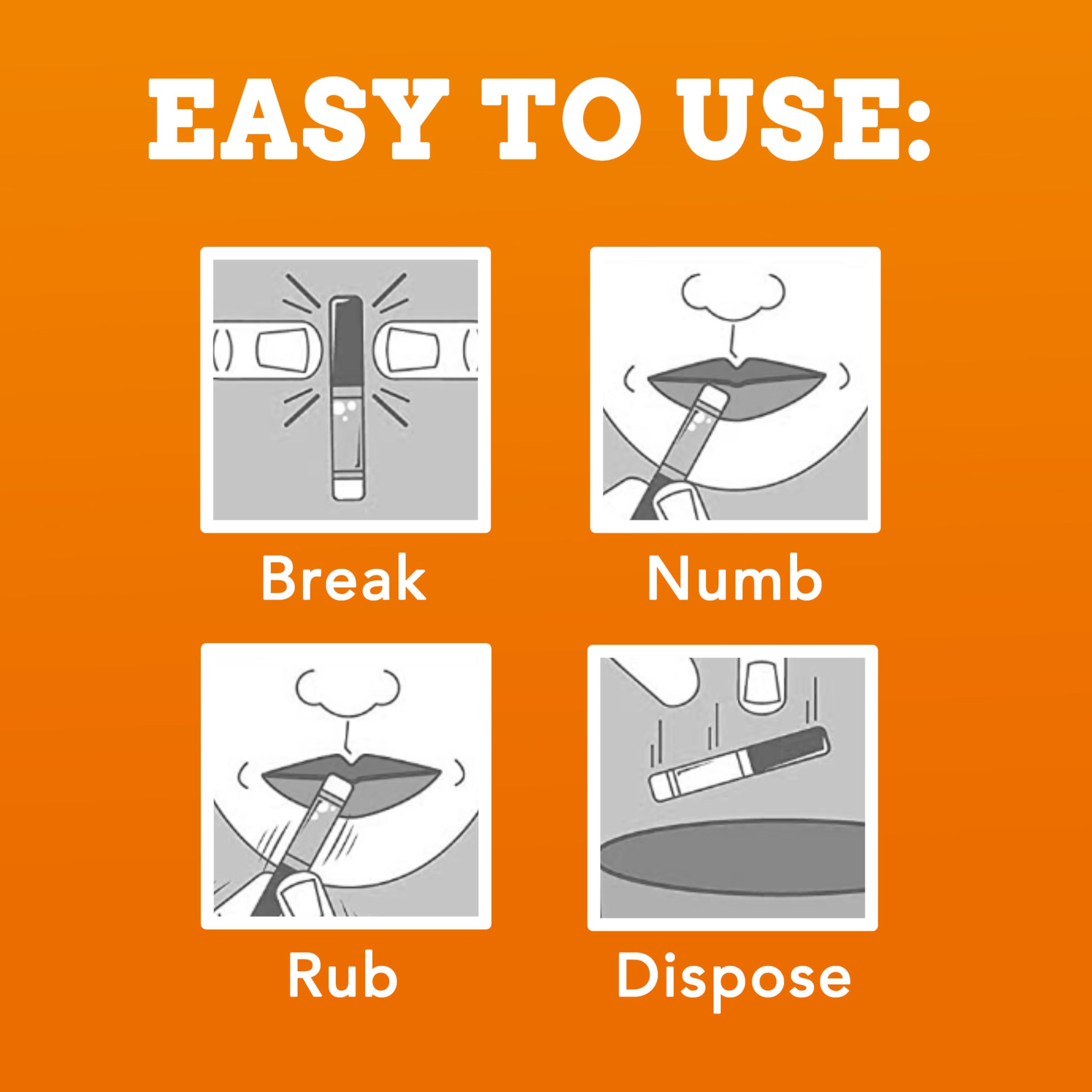 Orajel Touch Free Cold Sore Treatment .12oz, Liquid Formula, Provides Immediate & Targeted Pain Relief, Bonus Size, 6 Applicators.