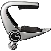 G7th Newport 3 String Partial Silver Guitar Capo - Lightweight with Adjustable Tension Control - Protective Silicone Pads - The Perfect Capo for Acoustic and Electric Guitar - UK Designed