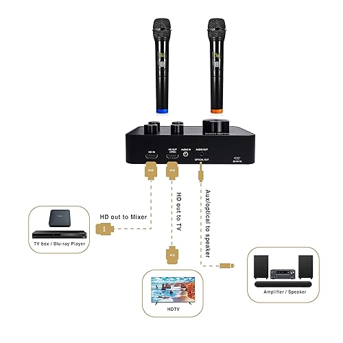 Sound Town 16 Channels Wireless Microphone Karaoke Mixer System