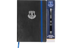 EVERTON FC Everton F.C. Official Soccer Gift Executive Premium A5 Notebook & Pen, Black