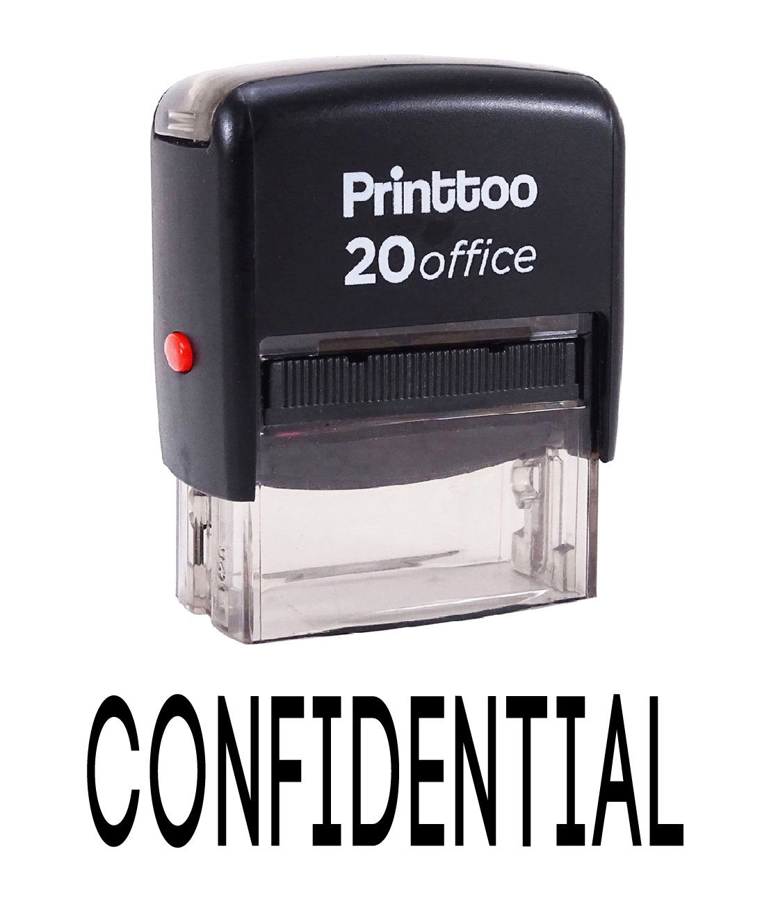 Printtoo Office Stationary Custom Stamp Confidential Self Inking Rubber Stamp-Black