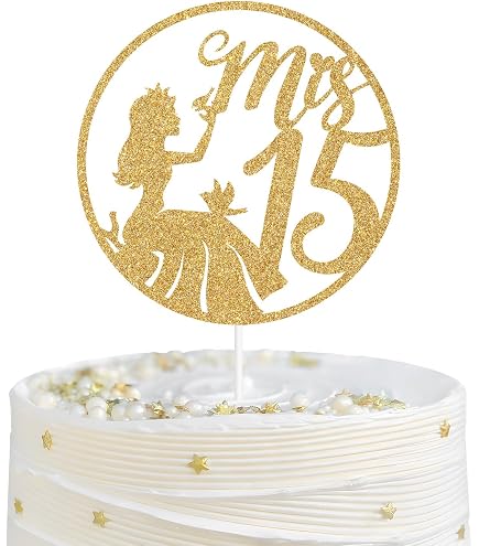 INNORU 'Happy 15th Birthday' Konfetti – 120 Stück, Gold-glitzernd, Für Tischdekoration