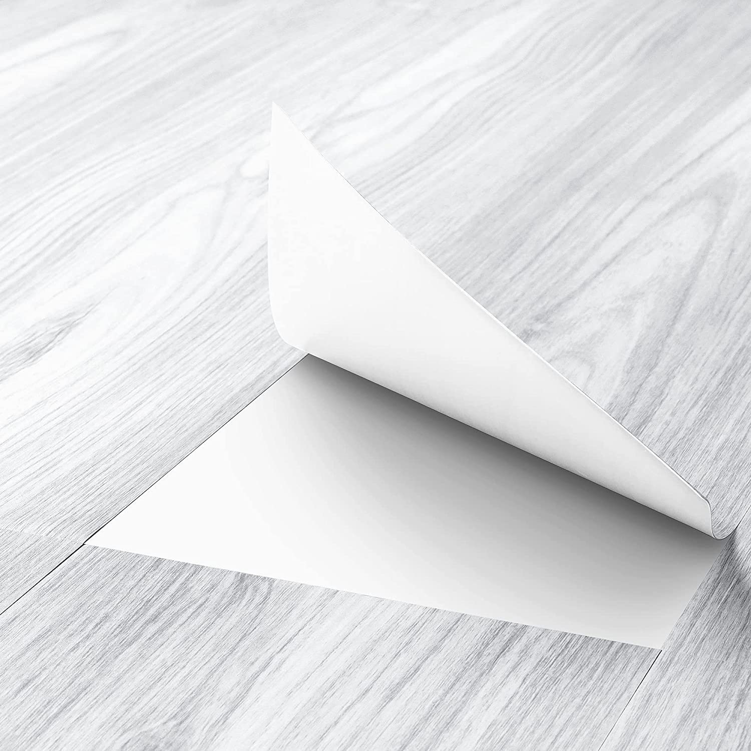 FunStick 6"x36" 30 Pcs Vinyl Flooring Peel and Stick Floor Tile White ...