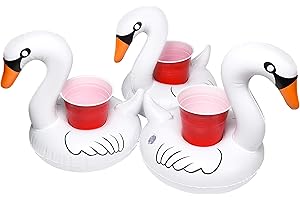 GoFloats Inflatable Pool and Hot Tub Drink Holders (3 Pack) (Choose - Unicorn, Flamingo, Palm Tree and More)