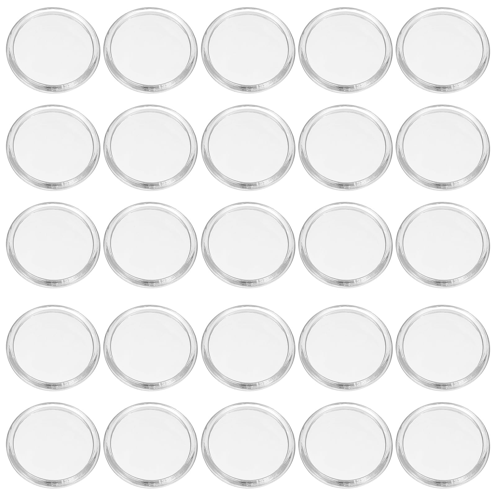 PATIKIL 35mm 1-1/2" Clear Plastic Round Book Binding Discs, 55 Pcs Discbound Expansion Discs Plating Round Binder Rings for DIY Notebook Planner
