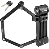 Kryptonite Keeper Folding Bike Lock, 2.75FT/3.25 FT Long Compact Lightweight High Security Anti-Theft Foldable Bicycle Lock with 2 Keys and Mount for E-Bikes Scooter Road Mountain Bike