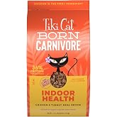 Tiki Cat Born Carnivore Dry Cat Food, Chicken &amp; Turkey Meal, 3 lb Bag | Crunchy Kibble Texture for Indoor Cats, Real Animal Protein, Non-GMO Ingredients, Supports Immune and Digestive Health