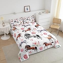 Erosebridal Horse Comforter Set King Size for Men