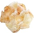 ZenQ 1 lb Bulk Rough Citrine, Large 1"- 2" Raw Crystals for Tumbling, Wire Wrapping, Cabbing, Wicca & Reiki Crystal Healing