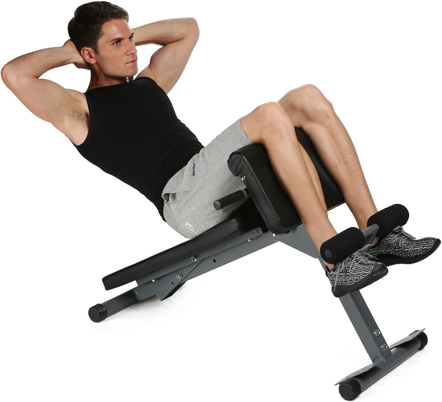 Fast88 Adjustable Ab Bench Multi-Workout Hyper Back Extension Abdominal Sit Up Bench Weight Bench with Flat/Decline/Sit Up for Home Gym Office