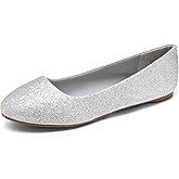 DREAM PAIRS Women's Sole-Simple Wide Width Flats, Ballerina Walking Flats, Comfortable Slip on Shoes