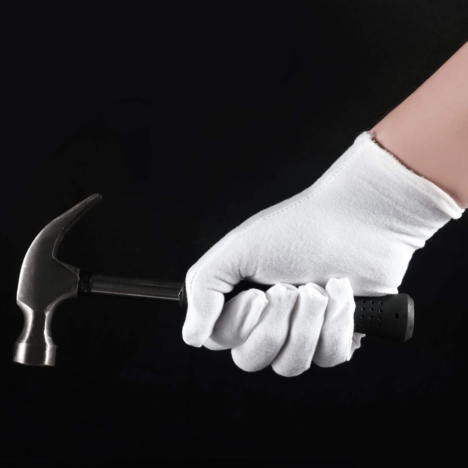 12 Pairs White Gloves for Dry Hands, SPA Gloves Inspection Gloves - - 