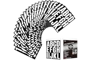 YTPZCL 24 Sheets 2 Inch Self Adhesive Letters Stick on Vinyl Letters Capital Letter Stickers Alphabet Sticker Letter Number 318 Vinyl Self-Adhesive Sticker Letters, ABC Stickers, Mailbox Numbers Sticker
