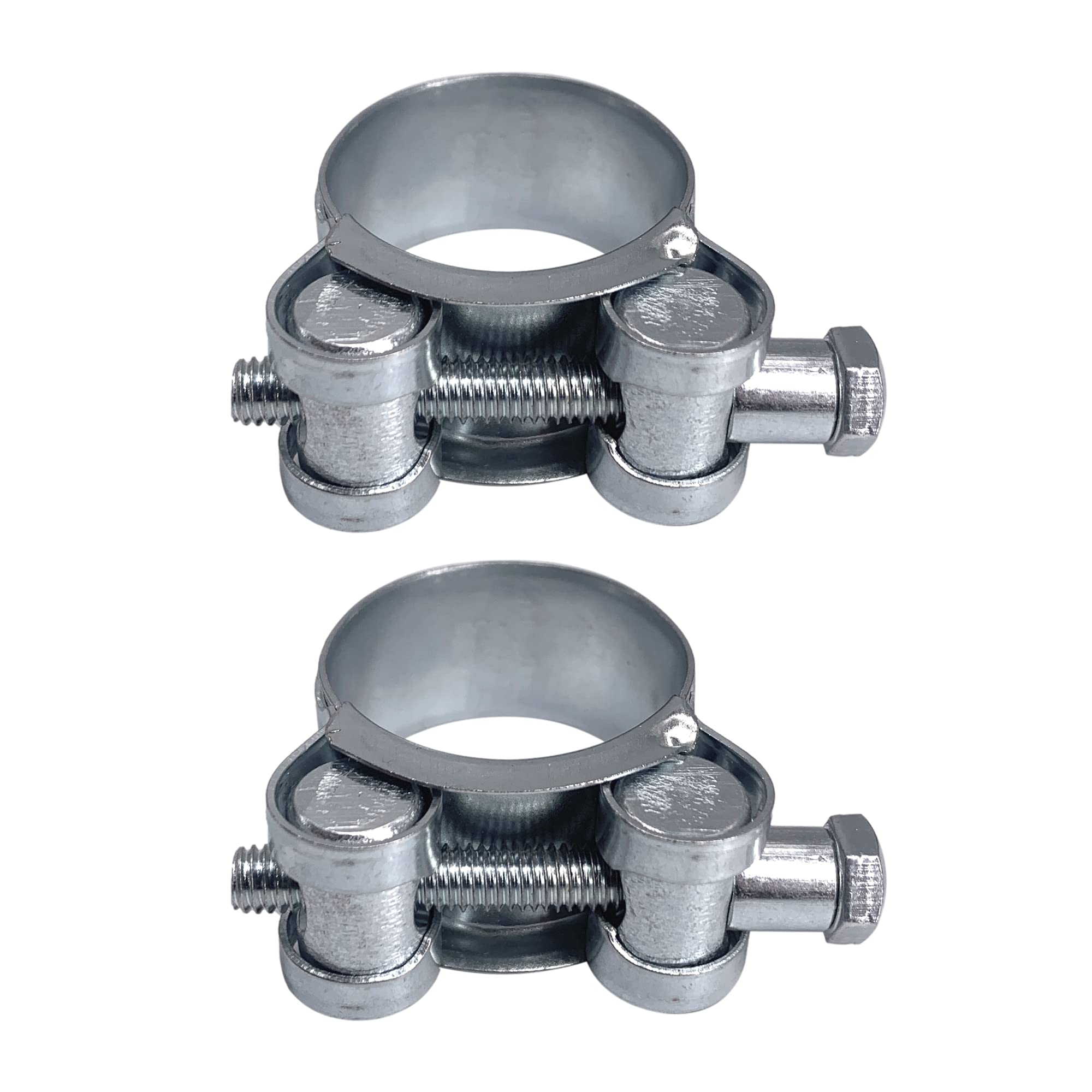 Diforma Pack of 2 pcs Pipe Clamps, Galvanized Steel Tube Hose Clamp Fasteners (29-31 mm, 2 pcs)