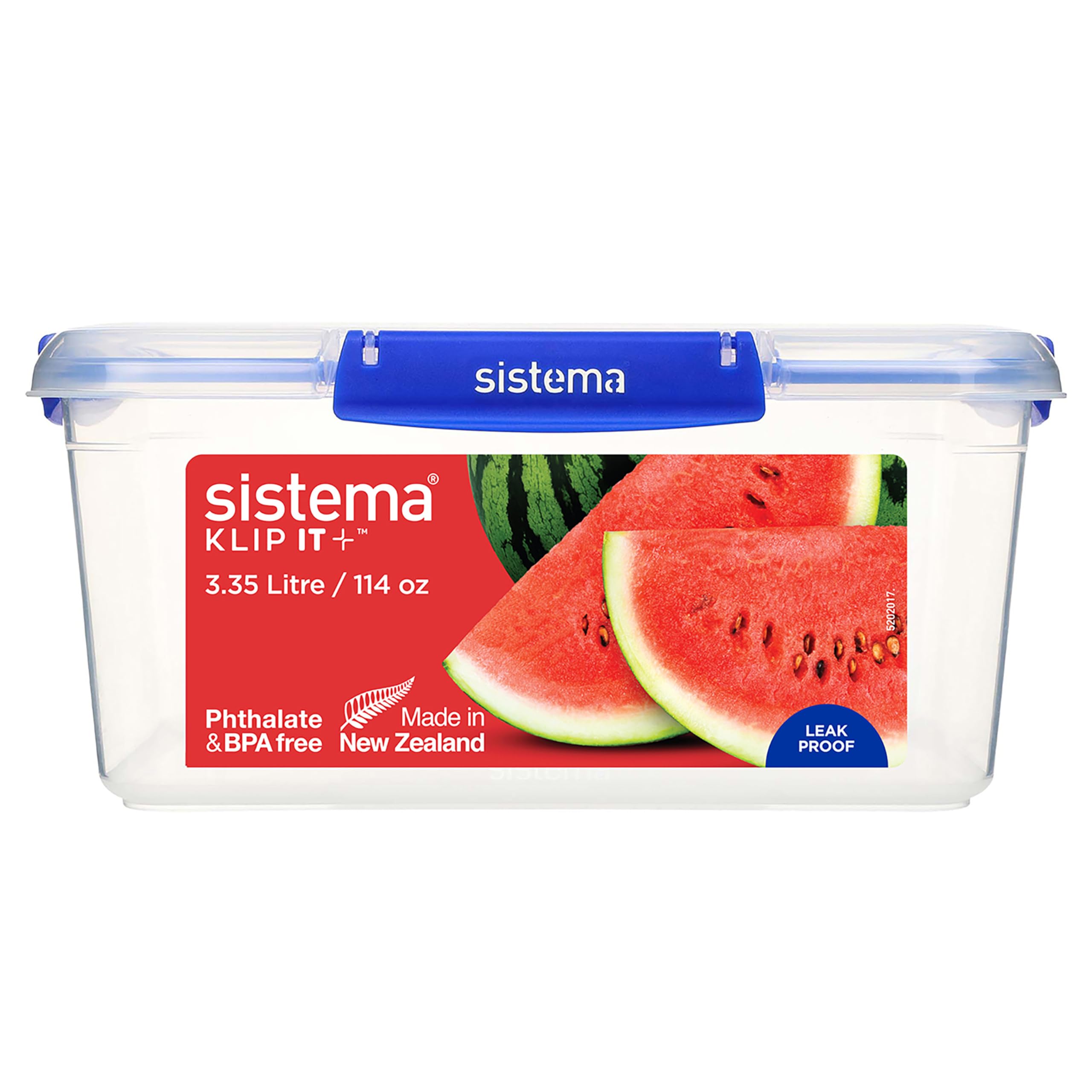 Sistema 888303 Klip It Plus Polypropylene Container, Rectangular, 0.45Lt, Drip Free